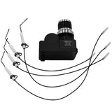4 Outlet AA Battery Grill Ignition Kit with Ceramic Electrodes for Blackstone 28 Inch Griddles, Replacement Spark Generator, Black