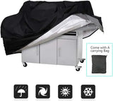 Heavy Duty Waterproof 210D Gas Grill Cover with Drawstring and UV Protection for Outdoor BBQ Grills, Black, 191 cm