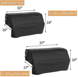 420D Oxford Built-In Grill Cover, Water and Tear Resistant Protection for Outdoor Gas Grill Heads, Fits 81-94 cm Grills, Black