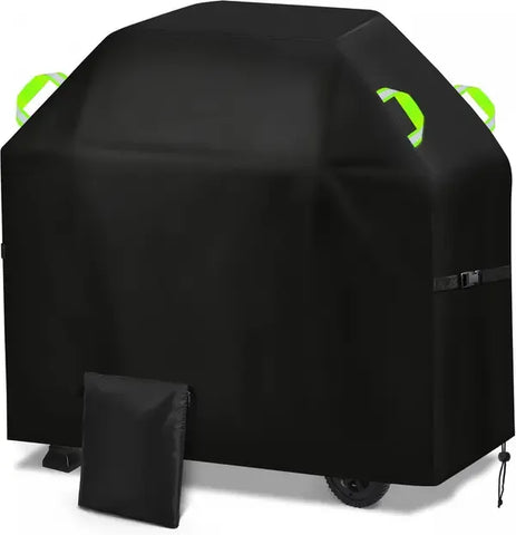 BBQ Grill Cover 420D Oxford Waterproof Windproof for Outdoor Gas and Charcoal Grills 145 x 60 x 120 cm Black In Australia - Darrahopens