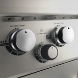 4 Pack Gas Grill Control Knobs With 6 mm and 8 mm Adapters for D Shaft Valves BBQ Grill Stove Oven Silver