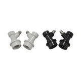 4 Pack MFL Ball Lock Disconnects for Gas and Liquid Keg Lines, 1/4 Inch Quick Connect Fittings, Black and White