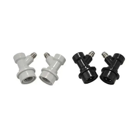 4 Pack MFL Ball Lock Disconnects for Gas and Liquid Keg Lines, 1/4 Inch Quick Connect Fittings, Black and White