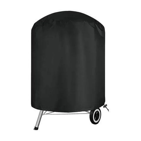Round Grill Cover 210D Oxford Fabric Waterproof Tear Resistant UV Resistant for Outdoor BBQ Grills 62 x 105 cm