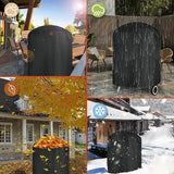 Round Grill Cover 210D Oxford Fabric Waterproof Tear Resistant UV Resistant for Outdoor BBQ Grills 62 x 105 cm