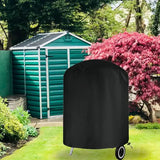 Round Grill Cover 210D Oxford Fabric Waterproof Tear Resistant UV Resistant for Outdoor BBQ Grills 62 x 105 cm