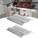 Adjustable BBQ Gas Grill Heat Plates Stainless Steel Replacement Set for Most Grills Outdoor Cooking Accessories Kit