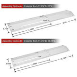 Adjustable BBQ Gas Grill Heat Plates Stainless Steel Replacement Set for Most Grills Outdoor Cooking Accessories Kit
