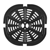 Non-Stick Metal Air Fryer Crisper Plate Replacement for 5 qt Square Air Fryers, Dishwasher-Friendly Grill Pan, Black, 20 cm