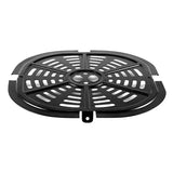 Non-Stick Metal Air Fryer Crisper Plate Replacement for 5 qt Square Air Fryers, Dishwasher-Friendly Grill Pan, Black, 20 cm
