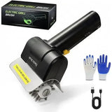 Electric Grill Brush Cordless Rechargeable 304 Stainless Steel Brush Head for BBQ Grills Smokers and Grates Black