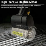 Electric Grill Brush Cordless Rechargeable 304 Stainless Steel Brush Head for BBQ Grills Smokers and Grates Black