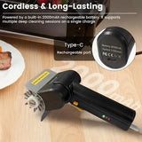 Electric Grill Brush Cordless Rechargeable 304 Stainless Steel Brush Head for BBQ Grills Smokers and Grates Black