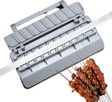 Manual Kebab Maker Press with ABS Skewer Mould, Easy-Clean BBQ Tool for Meat Skewers, Camping, Picnics and Outdoor Grilling, Grey In Australia - Darrahopens