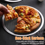 3 Pack Aluminum Pizza Pans With Mesh Bottom for Oven Grill and Home Kitchen, Round, for Home Cooking, Baking and Food Preparation, 33 cm In Australia - Darrahopens