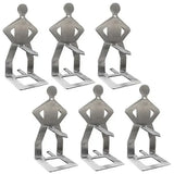 6 Piece Stainless Steel Sausage Grill Holder Rack, Portable Rotating BBQ Stand for Hot Dogs, Camping and Outdoor Cooking In Australia - Darrahopens