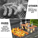 6 Piece Stainless Steel Sausage Grill Holder Rack, Portable Rotating BBQ Stand for Hot Dogs, Camping and Outdoor Cooking In Australia - Darrahopens