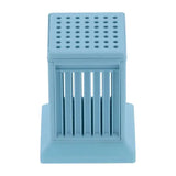 49 Hole Plastic Kebab Maker Box with Skewer Press for Meat, Fruit and Vegetables, Home Kitchen and Outdoor BBQ, Blue