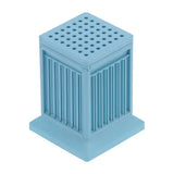 49 Hole Plastic Kebab Maker Box with Skewer Press for Meat, Fruit and Vegetables, Home Kitchen and Outdoor BBQ, Blue