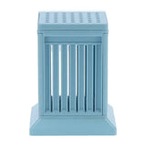 49 Hole Plastic Kebab Maker Box with Skewer Press for Meat, Fruit and Vegetables, Home Kitchen and Outdoor BBQ, Blue