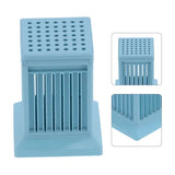 49 Hole Plastic Kebab Maker Box with Skewer Press for Meat, Fruit and Vegetables, Home Kitchen and Outdoor BBQ, Blue
