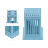 49 Hole Plastic Kebab Maker Box with Skewer Press for Meat, Fruit and Vegetables, Home Kitchen and Outdoor BBQ, Blue