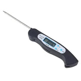 Digital Meat Thermometer With Foldable Probe LCD Display for Cooking Grilling Baking Milk Bath Water Black