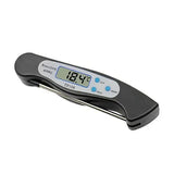 Digital Meat Thermometer With Foldable Probe LCD Display for Cooking Grilling Baking Milk Bath Water Black