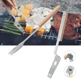 4-in-1 Grill Multitool Folding Stainless Steel BBQ Spatula Fork Tongs Bottle Opener for Camping and Outdoor Grilling In Australia - Darrahopens