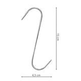15 Pack Stainless Steel Smoking Hooks, Sharp Meat and Fish Hooks for Home Smoking, BBQ, Butchery and Food Preparation, 15 cm