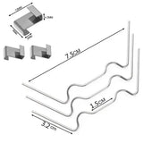 100 Pack Stainless Steel Greenhouse Glass Clips, W and Z Type Clamps for Polycarbonate and Plexiglass Panels, for Secure Panel Fixing