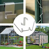 100 Pack Stainless Steel Greenhouse Glass Clips, W and Z Type Clamps for Polycarbonate and Plexiglass Panels, for Secure Panel Fixing