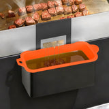 2 Pack Reusable Silicone Grease Cup Liners, Heat Resistant Drip Tray Inserts for 17, 22, 28 and 36 Inch Griddles, Orange