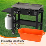 2 Pack Reusable Silicone Grease Cup Liners, Heat Resistant Drip Tray Inserts for 17, 22, 28 and 36 Inch Griddles, Orange In Australia - Darrahopens