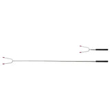 Telescopic Campfire Roasting Fork, Double Prongs, Stainless Steel, Rotating Handle, for Camping, Picnics and Outdoor Cooking, Black In Australia - Darrahopens