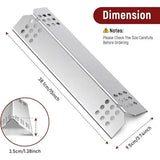4 Pack Universal Stainless Steel Grill Heat Plates, Flavorizer Bar Replacements for Most Gas Grills, Silver, 38 x 10 cm In Australia - Darrahopens