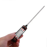 Digital Food Thermometer with Stainless Steel Probe for BBQ Meat, Baking, Coffee, Baby Food and Bath Water, Black