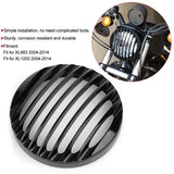 15 cm Motorcycle Headlight Grille Guard CNC Aluminum for XL883 XL1200 2004-2014, for Vehicle Protection, Repair and Replacement, Black