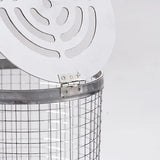 2 Pack Stainless Steel Rolling Grill Baskets with Hooks and Forks for Vegetables, Seafood, Camping and Home BBQ, Silver, 31 cm and 21 cm