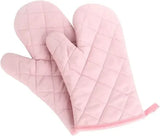2 Pack Quilted Polyester Cotton Oven Mitts with Heat Resistant Non-Slip Grip for Baking, Cooking, Grilling and Kitchen Use, Pink In Australia - Darrahopens