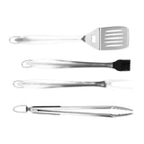4 Piece Stainless Steel BBQ Grill Tool Set, Heavy Duty Rust Resistant Utensils for Camping, Outdoor Cooking and Backyard Parties