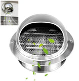 Round Vent Cover 304 Stainless Steel Louvered Air Vent Hood With Mesh Screen for Bathroom Kitchen Dryer RV 80 mm In Australia - Darrahopens