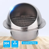 Round Vent Cover 304 Stainless Steel Louvered Air Vent Hood With Mesh Screen for Bathroom Kitchen Dryer RV 80 mm In Australia - Darrahopens