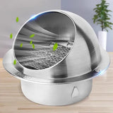Round Vent Cover 304 Stainless Steel Louvered Air Vent Hood With Mesh Screen for Bathroom Kitchen Dryer RV 80 mm In Australia - Darrahopens
