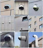 Round Vent Cover 304 Stainless Steel Louvered Air Vent Hood With Mesh Screen for Bathroom Kitchen Dryer RV 80 mm