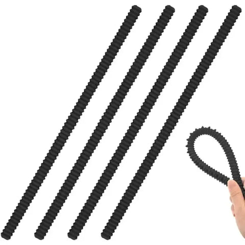 4 Pack Heat Resistant Oven Rack Guard Covers, Easy-Cut Burn Protection Sleeves for Kitchen and Family Use, Black, 36 cm In Australia - Darrahopens
