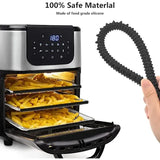4 Pack Heat Resistant Oven Rack Guard Covers, Easy-Cut Burn Protection Sleeves for Kitchen and Family Use, Black, 36 cm
