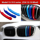 3 Pack ABS Kidney Grille Trim Covers, Snap-On M Colour Slats for BMW 3 Series F30 and 5 Series E60, F10 and F11
