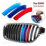 3 Pack ABS Kidney Grille Trim Covers, Snap-On M Colour Slats for BMW 3 Series F30 and 5 Series E60, F10 and F11