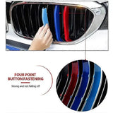 3 Pack ABS Kidney Grille Trim Covers, Snap-On M Colour Slats for BMW 3 Series F30 and 5 Series E60, F10 and F11